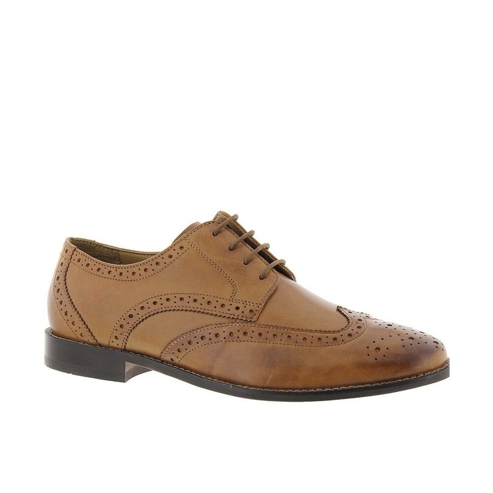 Florsheim Cognac Wingtip Oxford Loafers 11D EUC